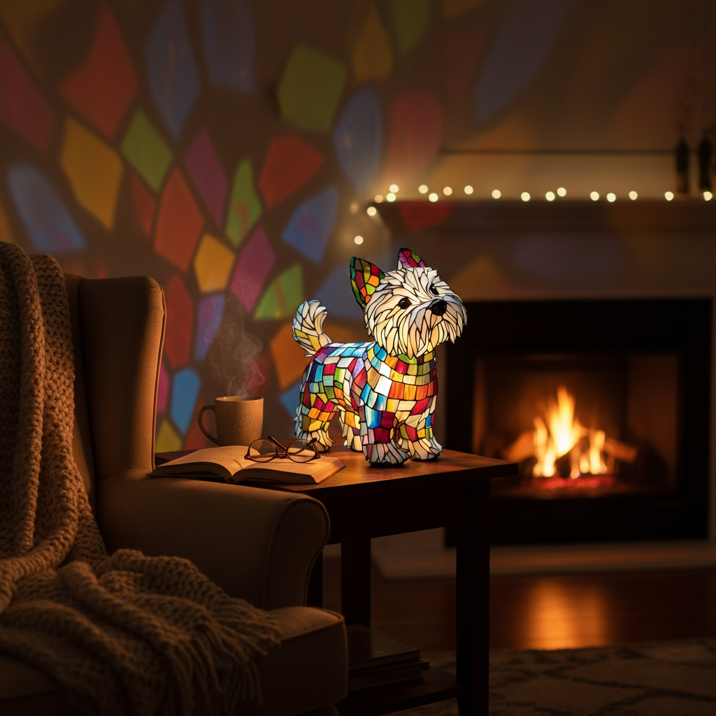 Kiko – Friendly Cat Mosaic Lamp